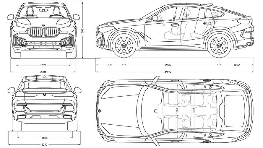 BMW X6 (G06) Модели, технические характеристики и цены